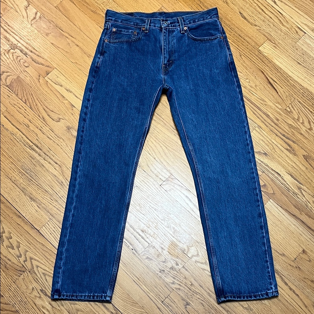 Levi's 505 Straight 100% Cotton No Stretch Denim Blue Jeans Men's Sz W/33 L/32
